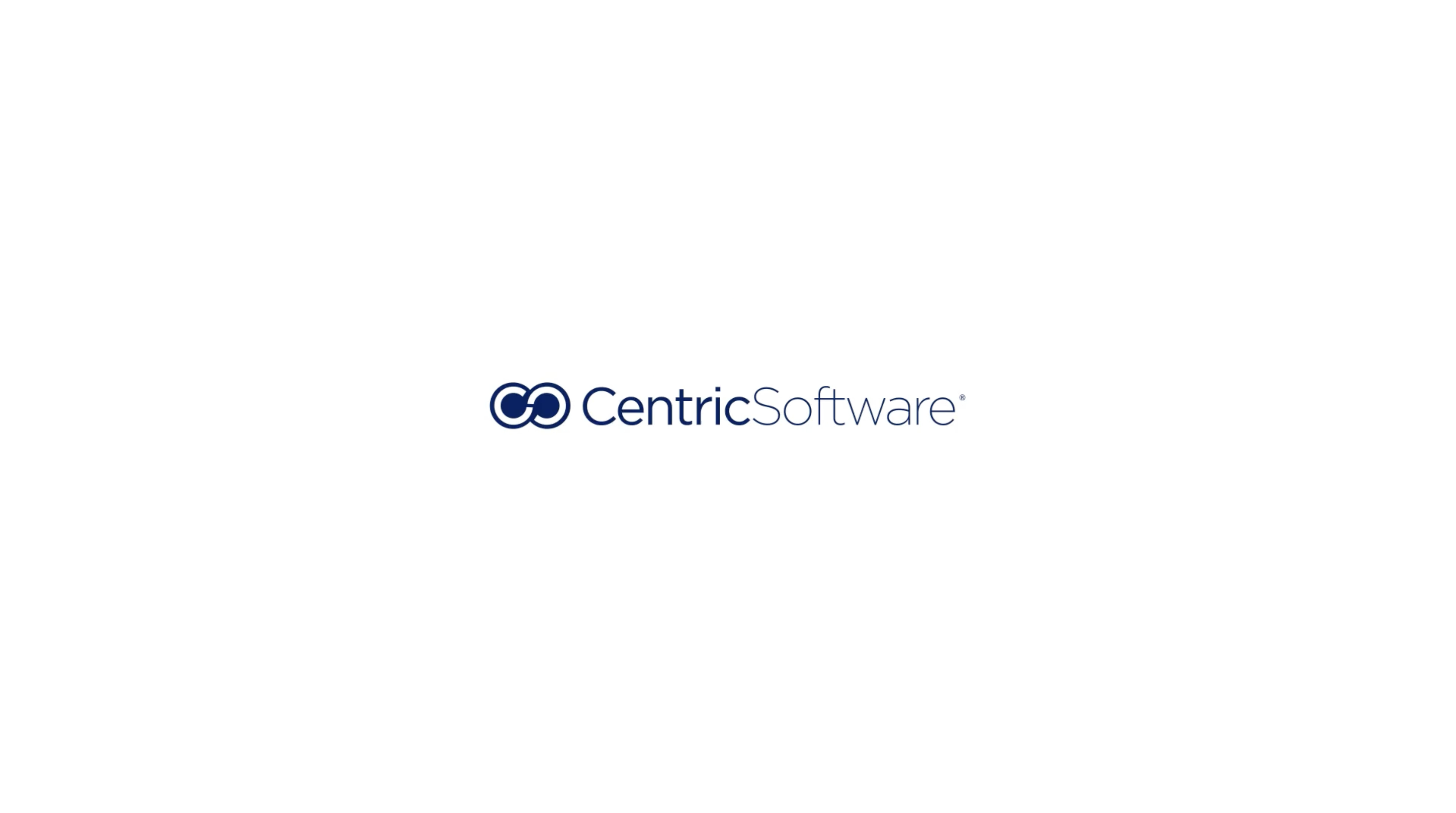 Centric Software logo featuring a blue interlocking loop icon to the left of the company name in blue and gray text on a white background, symbolizing innovation beyond outdated PLM and modern product lifecycle management.
